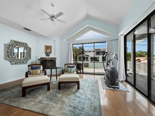 Fireplace, Fitness Equipment, Interior, Wood Texture Flooring