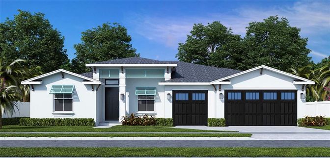 Attached, Exterior, Facade, Modern