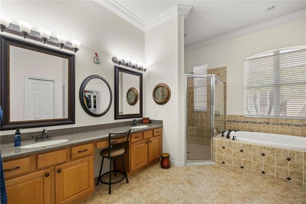 Bathroom, Dual Sink Vanities, Glass Shower, Interior
