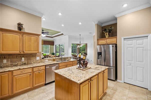 Interior, Kitchen, Pendant Lights, Recessed Lighting, Stainless Steel Appliances