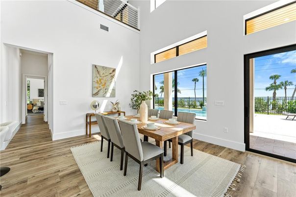 Dining room, Interior, Wood Texture Flooring
