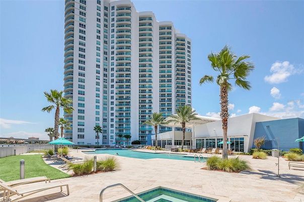 Exterior, Facade, Pool, Condo Building