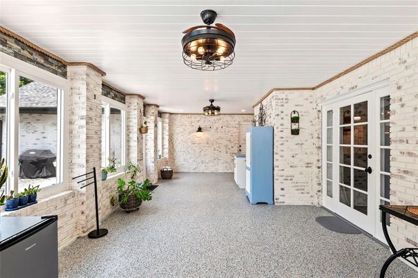 Chandelier, Interior, Stone Walls