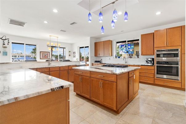 Interior, Kitchen, Pendant Lights, Recessed Lighting, Stainless Steel Appliances