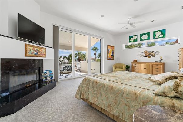 Bedroom, Fireplace, Interior