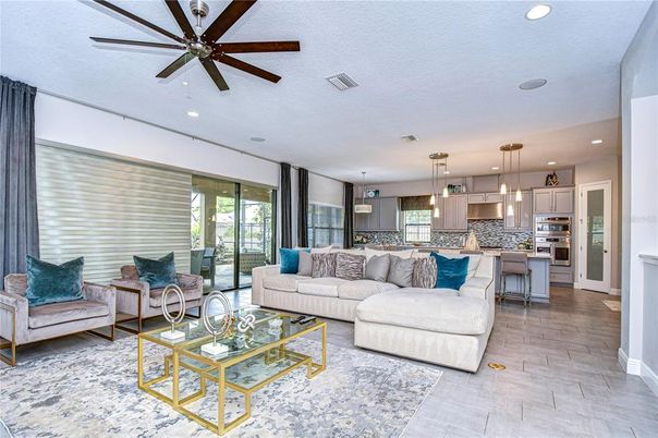 Interior, Kitchen, Living room, Pendant Lights, Recessed Lighting