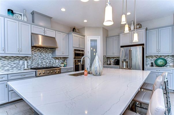 Interior, Kitchen, Pendant Lights, Recessed Lighting, Stainless Steel Appliances