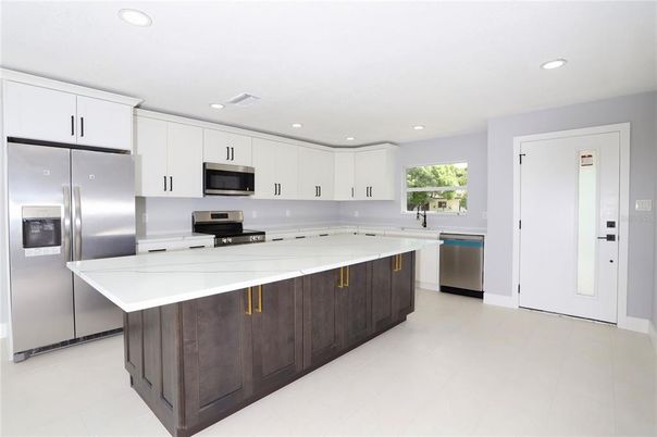 Interior, Kitchen, Recessed Lighting, Stainless Steel Appliances