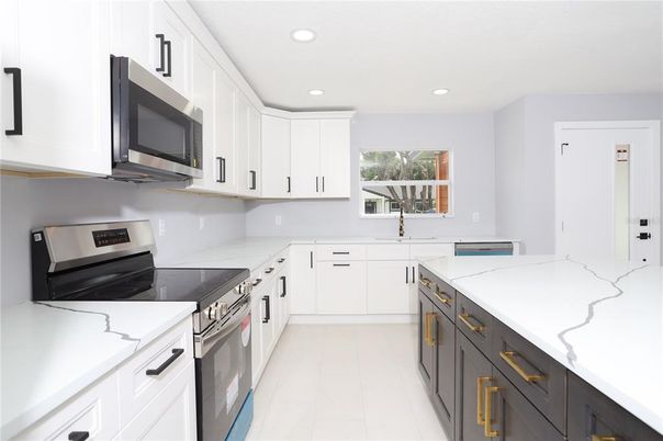 Interior, Kitchen, Recessed Lighting, Stainless Steel Appliances
