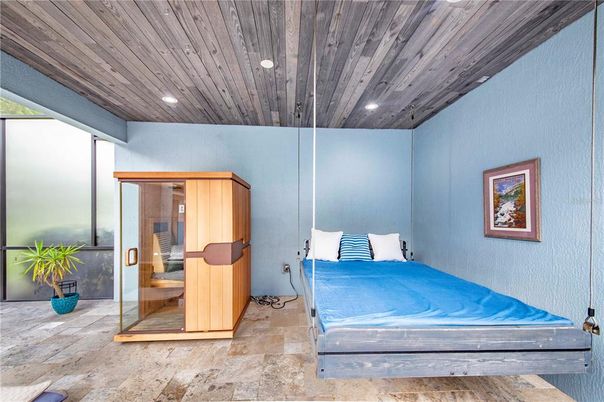Bedroom, Interior, Recessed Lighting, Wooden Ceilings