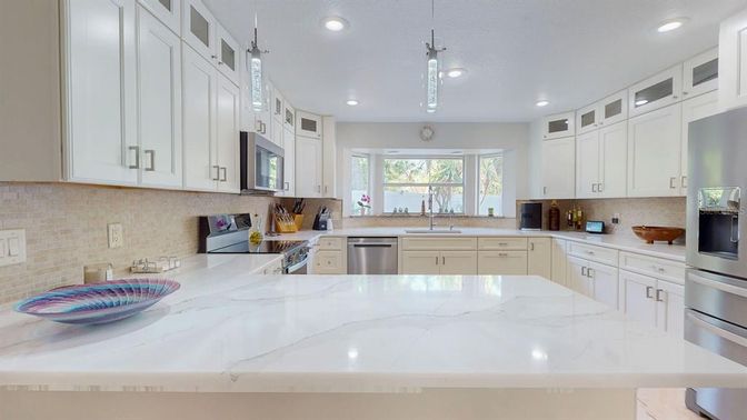 Interior, Kitchen, Pendant Lights, Recessed Lighting, Stainless Steel Appliances