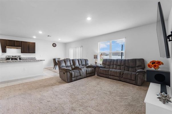 Interior, Kitchen, Living room, Recessed Lighting