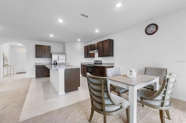 Dining room, Interior, Kitchen, Recessed Lighting