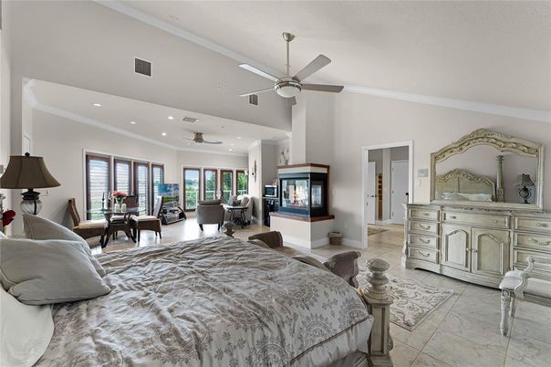 Bedroom, Fireplace, Interior, Recessed Lighting