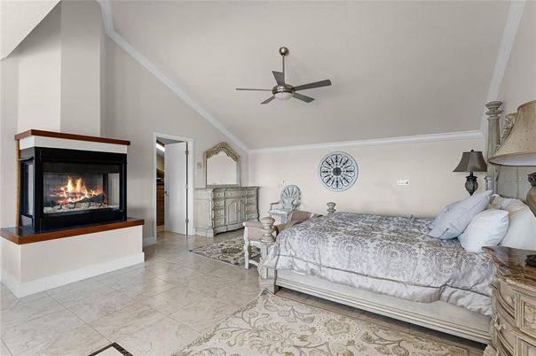Bedroom, Fireplace, Interior