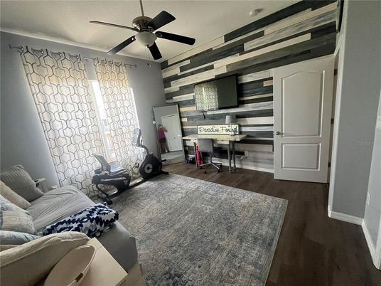 Fitness Equipment, Interior, Living room, Wood Texture Flooring