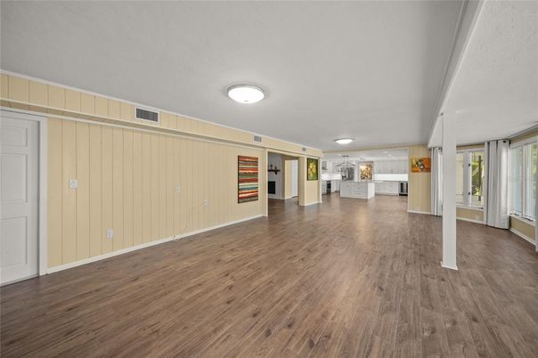 Empty room, Interior, Kitchen, Wood Texture Flooring