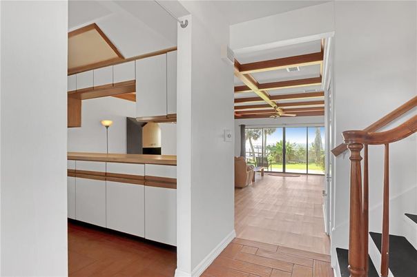 Interior, Kitchen, Wood Texture Flooring