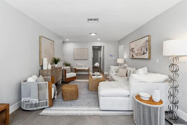 Interior, Living room, Recessed Lighting