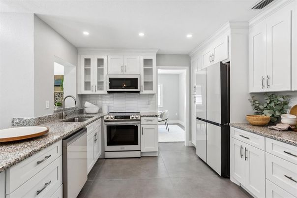Interior, Kitchen, Recessed Lighting, Stainless Steel Appliances