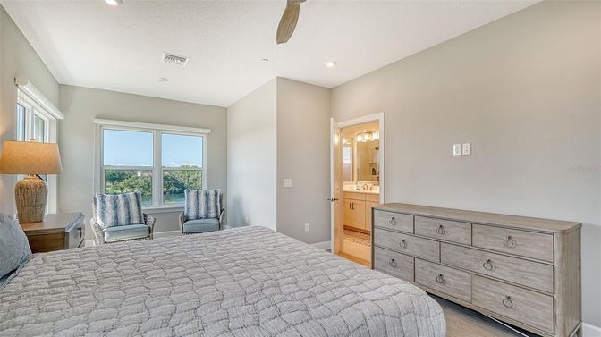 Bathroom, Bedroom, Interior, Recessed Lighting, Wood Texture Flooring
