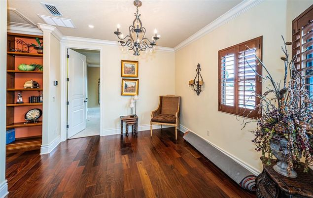 Chandelier, Interior, Recessed Lighting, Wood Texture Flooring