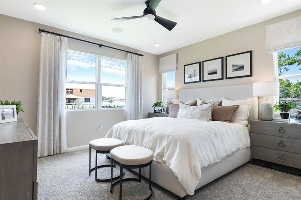 Bedroom, Interior, Recessed Lighting