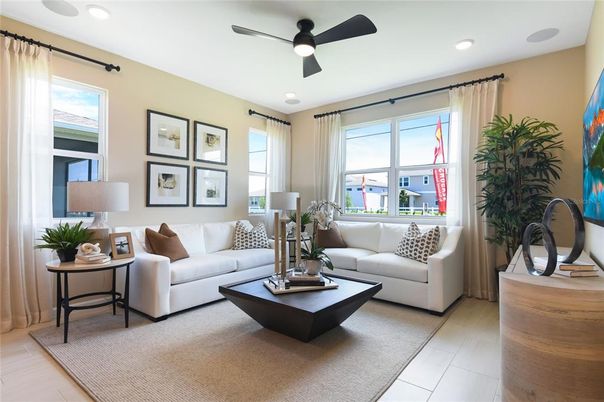 Interior, Living room, Recessed Lighting