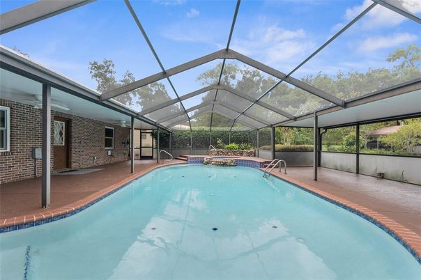Glass Ceilings, Interior, Pool, Stone Walls, Sun Room