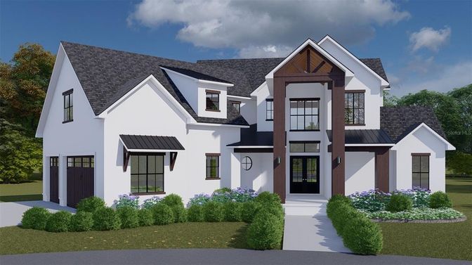 Attached, Exterior, Facade, Farmhouse