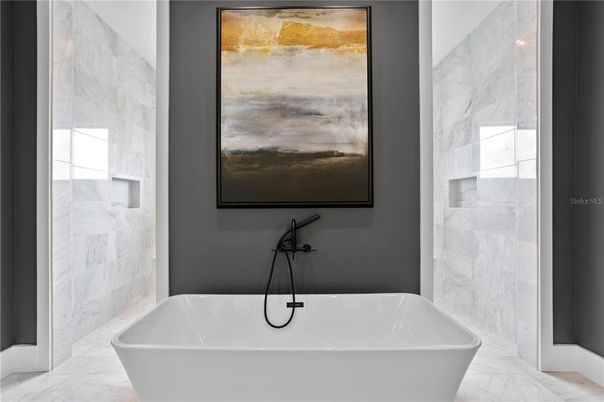 Bathroom, Free Standing Baths, Interior, Marble, Marble Walls