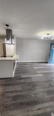 Interior, Kitchen, Pendant Lights, Wood Texture Flooring