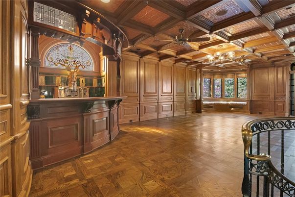 Chandelier, Interior, Recessed Lighting, Wooden Beams, Wooden Ceilings, Wood Texture Flooring, Wooden Walls