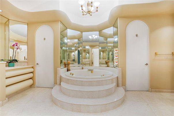 Bathroom, Chandelier, Interior