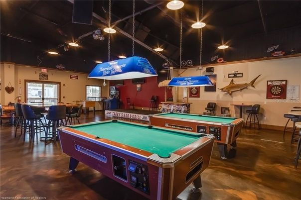 Billiard Table, Game Room, Interior, Pendant Lights