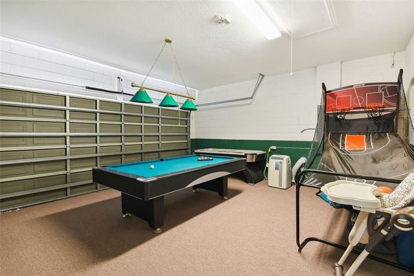 Billiard Table, Game Room, Interior, Pendant Lights