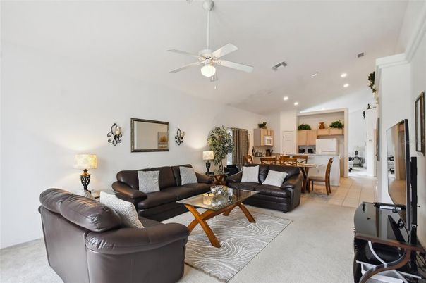 Dining room, Interior, Kitchen, Living room, Recessed Lighting