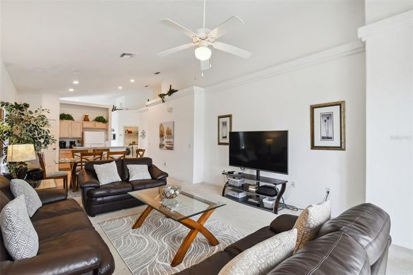 Dining room, Interior, Kitchen, Living room, Recessed Lighting