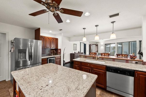 Interior, Kitchen, Pendant Lights, Recessed Lighting, Stainless Steel Appliances