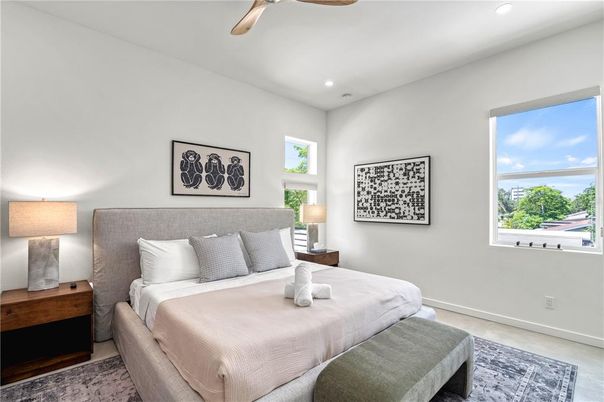 Bedroom, Interior, Recessed Lighting