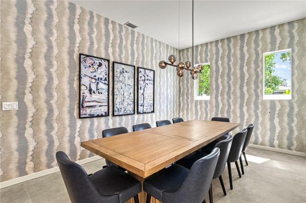 Dining room, Interior, Pendant Lights
