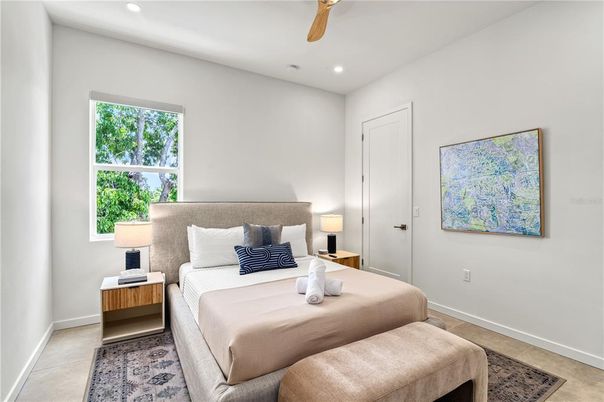 Bedroom, Interior, Recessed Lighting