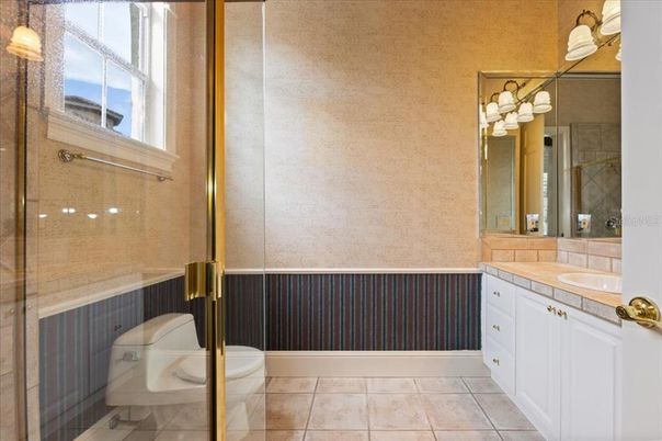 Bathroom, Glass Shower, Interior, Tile Countertops