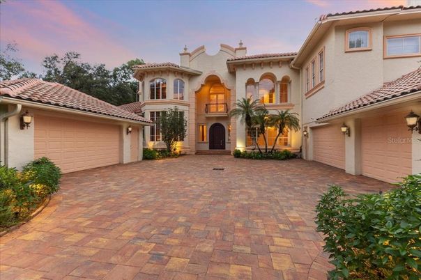 Attached, Backyard, Exterior, Facade, Mediterranean