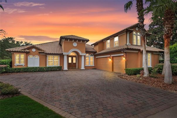 Attached, Backyard, Exterior, Facade, Mediterranean