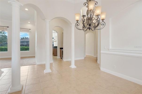 Chandelier, Interior, Recessed Lighting