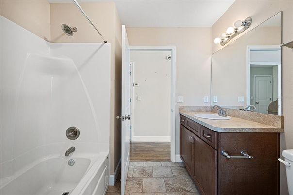 Bathroom, Dual Sink Vanities, Interior, Wood Texture Flooring