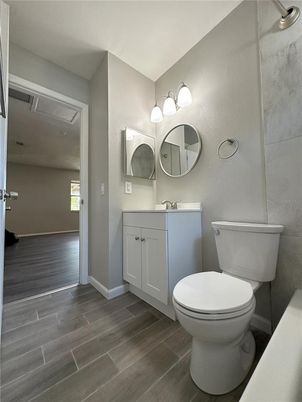 Bathroom, Interior, Wood Texture Flooring