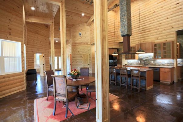Dining room, Interior, Kitchen, Pendant Lights, Recessed Lighting, Wooden Ceilings, Wooden Walls