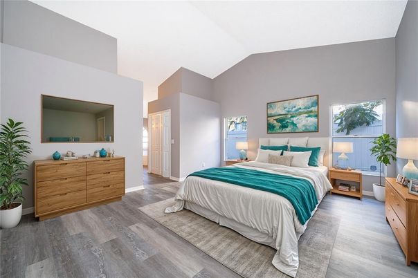 Bedroom, Interior, Wood Texture Flooring